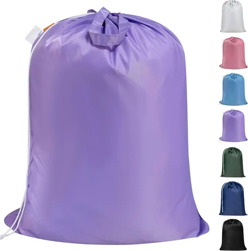 Vista 9 de Polecasa - Mochila de lavandería duradera con correas acolchonadas, tela resistente a desgarros, 3.8 oz/yd² y múltiples bolsillos, grande, Negro