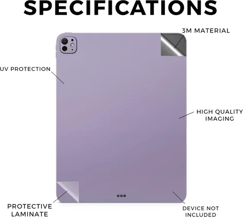 Vista 2 de MightySkins - Funda protectora de vinilo compatible con Apple iPad Pro 11 (M4) 2024, color lavanda maciza, funda protectora de vinilo 3M de alta