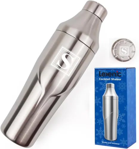 Vista 29 de Lexenic - Coctelera con tapa de medición - Aislada al vacío (Mariposa gris)