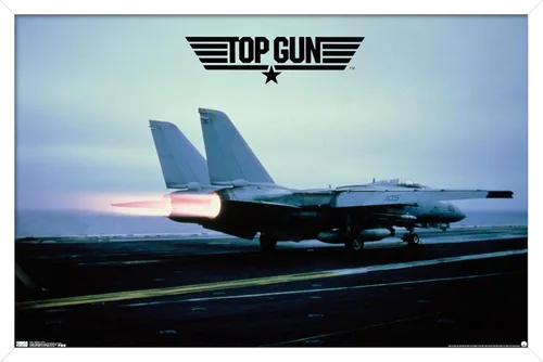 Vista 12 de Trends International Top Gun - Póster de pared de avión Maverick, 14.725 x 22.375 pulgadas, versión enmarcada de madera de granero Versión enmarcada