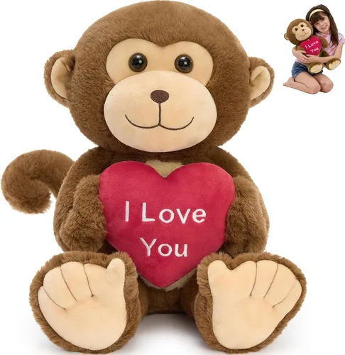 Vista 10 de MorisMos Oso de Peluche Relleno, Pequeño Oso de Peluche de 14'' Juguete de Peluche Regalo para Niño Niña Bebé Adolescente Adulto, Tierno Juguete