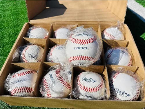 Vista 5 de Rawlings Practice Baseballs R100-P or FSR100-P Baseballs Collegiate, High School & Youth Flat or Raised Seam Options