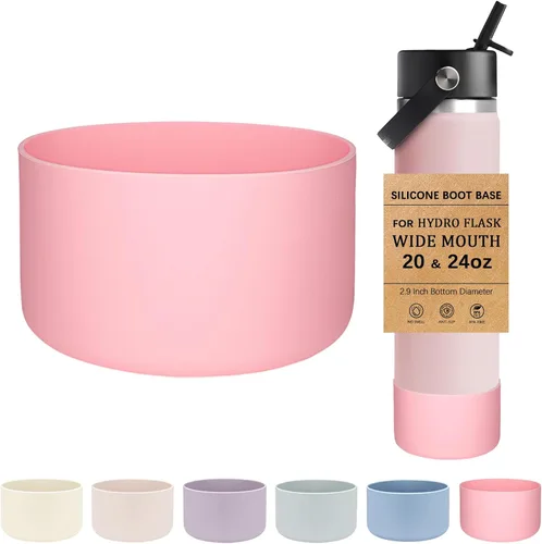 Vista 19 de HEYSKAY Funda Protectora de Silicona para Botellas de Agua Hydro Flask de Boca Ancha de 12oz 16oz 18oz 21oz 24oz Protector de Fondo y Otras Botellas