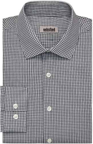 Vista 3 de Kenneth Cole Men's Dress Shirt Slim Fit Checks and Stripes (Patterned)