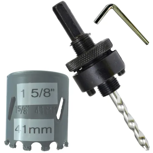 Vista 41 de Kit de extensión y eje de sierra perforadora de 7/16 pulgadas: 2 ejes hexagonales de 1/2 pulgadas y extensión de 12 pulgadas para sierras