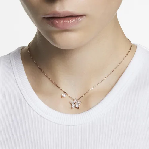Vista 5 de SWAROVSKI Stella Necklace, Earrings, and Bracelet Crystal Jewelry Collection, Kite Cut Crystals, Rose Gold Tone Finish