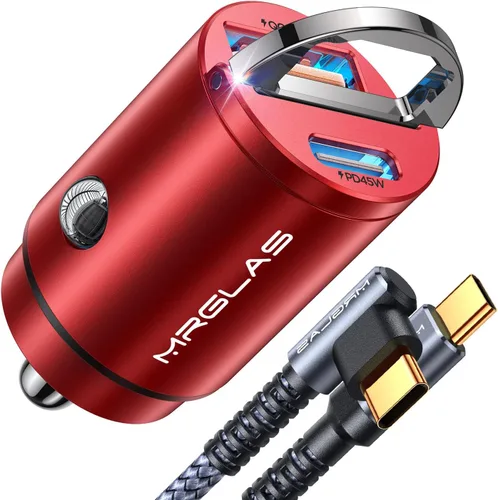 Vista 12 de 90W rápido iPhone 18/17 Pro Max cargador de coche USB C carga rápida con Negro