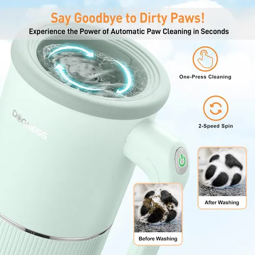Vista 2 de DOGNESS W02 Limpiador automático de patas de perro para perros medianos a grandes (verde)
