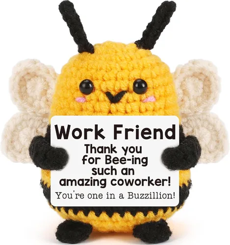 Vista 16 de LEJIAJINW - Regalos para tía para mujer, regalos de cumpleaños para tía de sobrina sobrina, linda abeja de ganchillo hecha a mano, regalo único