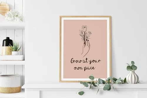 Vista 7 de TwoDays Decoración bohemia de oficina, carteles de afirmación positiva para aula, citas de terapia para mujeres, arte de pared inspirador bohemio
