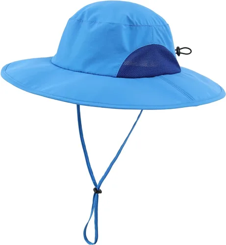 Vista 2 de Home Prefer Sombrero de pesca de ala ancha UPF50+ para hombre al aire libre con solapa para el cuello