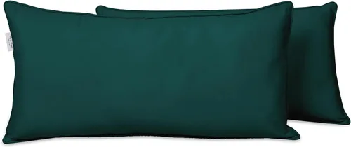 Vista 55 de Funda de almohada lumbar de tela de poliéster para interiores y exteriores, impermeable, rectangular, para todo tipo de clima, para muebles