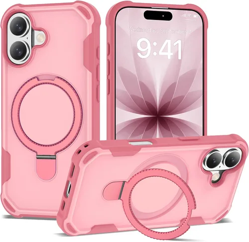 Vista 69 de Funda compatible con iPhone 12 y 12 Pro de 6.1 pulgadas con soporte de anillo magnético [protección militar contra caídas] [compatible con MagSafe]
