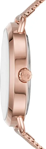 Vista 2 de Michael Kors Reloj Portia de acero inoxidable de tres manos para mujer