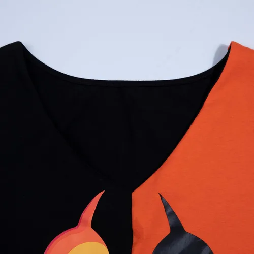 Vista 3 de KIDDAD Camiseta de Halloween para mujer, camiseta divertida con estampado de cara de calabaza