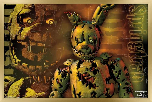Vista 15 de Trends International Five Nights at Freddy's - Póster de pared Springtrap, 14.725 x 22.375 pulgadas, versión con marco de madera tipo granero
