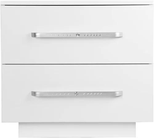 Vista 5 de Bedroom Nightstands Modern Luxury Nighstand Bedside Table LED Storage Cabinet Sofa Bed side Table High Gloss Coffee Table Home Furniture Night Stand