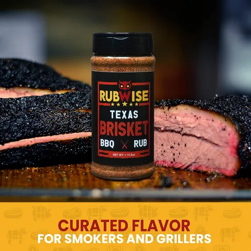 Vista 5 de RubWise Texas Style Brisket Rub, dulce, ahumado y salado, 11.5 onzas