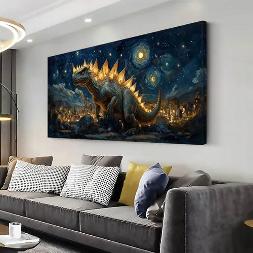 Vista 47 de ZOMNAI Arte de pared de mujer japonesa, pintura de estilo asiático, fondo amarillo, decoración de pared, tatuaje de peces en la parte posterior