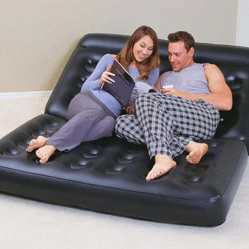 Vista 6 de Bestway Sillon Hinchable 5 Posiciones Negro 188x152x64 cm Interior 75054