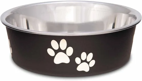 Vista 28 de Bol metálico para mascotas Bella, de Loving Pets, M, Artichoke