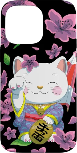 Vista 21 de Funda para iPhone 13 Pro Max Japanese Maneki Neko Lucky Cat