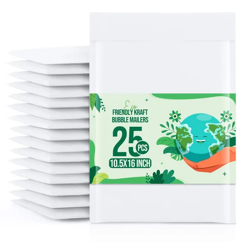 Vista 26 de Fuxury Paquete de 25 sobres de burbujas de papel kraft de 8.5 x 12 pulgadas, sobres acolchados de fuerte adherencia autosellados, sobres acolchados