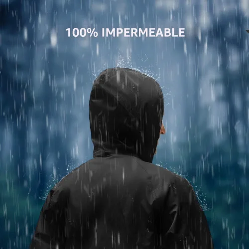 Vista 3 de Traje de lluvia TIDEWE, impermeable, transpirable, ligero, 2 piezas