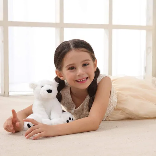 Vista 4 de Apricot Lamb Toys Oso Polar Blanco de Peluche Animal de Peluche Suave y Tierno Perfecto para Niños