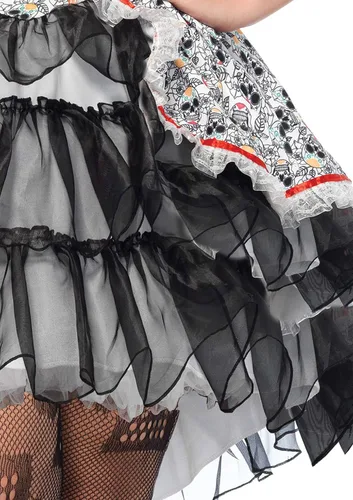 Vista 4 de Leg Avenue Disfraz de calavera de azúcar del Día de los Muertos para mujer