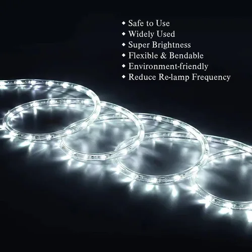 Vista 3 de Cuerda de luces LED para exteriores, luz diurna blanca de 6500 K, impermeable, 432 LED, 40 pies, 39.4 ft, enchufe flexible de 110 V