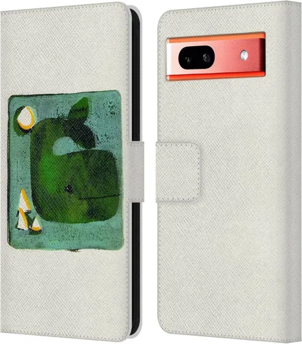 Vista 7 de Head Case Designs Officially Licensed Wyanne Blue Watercolour Bear Animals 2 Leather Wallet Case Compatible with Google Pixel 7a