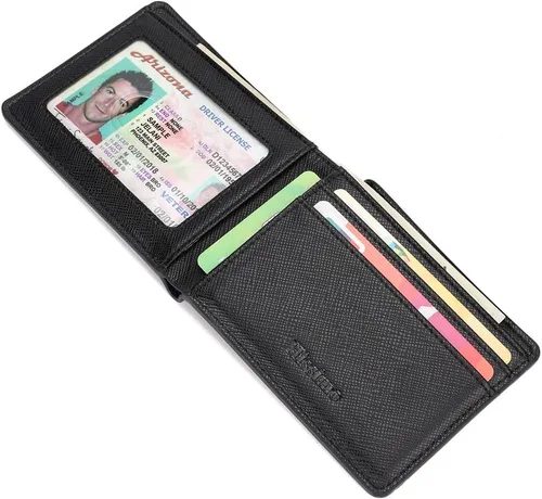 Vista 5 de Cartera de bolsillo frontal para hombre, con bloqueo RFID, S