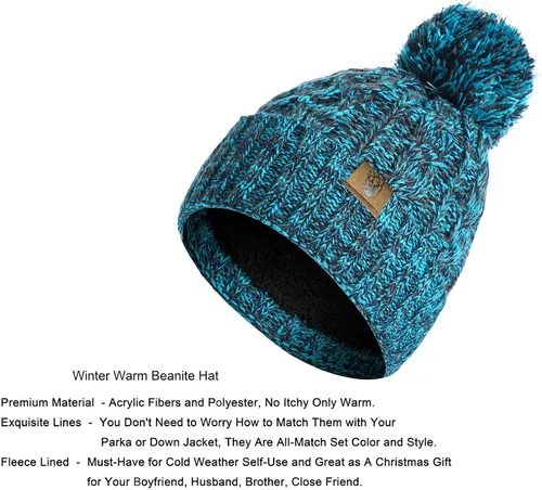 Vista 2 de Honnesserry Conjunto de bufanda y guantes para pantalla táctil para mujer, gorro de calavera, bufandas de cuello con forro polar