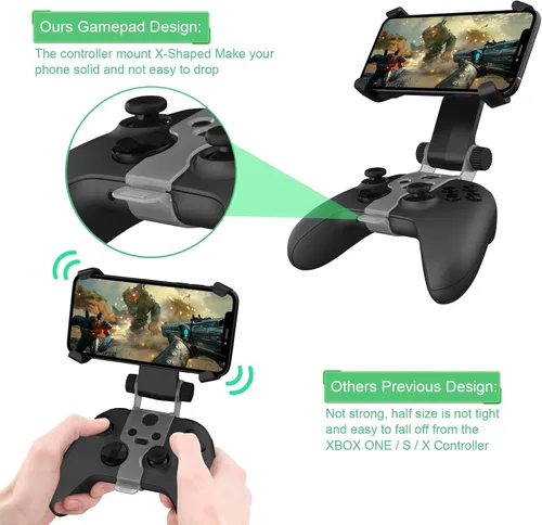 Vista 2 de Dobe - Clip de juego móvil para Xbox One con soporte de teléfono ajustable compatible con Xbox One SXSeries SXXbox One