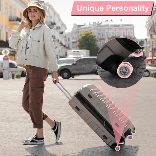 Vista 6 de Fundas protectoras de silicona para ruedas de equipaje, 8 unidades, fundas protectoras de rueda de equipaje para la mayoría de ruedas de 8 ruedas