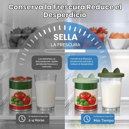 Vista 4 de OHMO Tapas de silicona para latas de alimentos para mascotas, cubiertas de Verde camuflado+verde claro