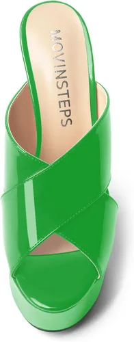 Vista 3 de Sandalias de plataforma de tacón alto para mujer, con puntera redonda, puntera redonda, 6 pulgadas