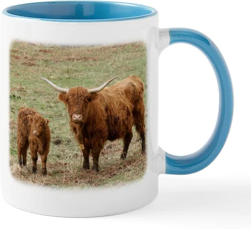 Vista 10 de CafePress Heilan Coo (Highland Cow) Taza de café de cerámica de 11 oz (11.0 fl oz)