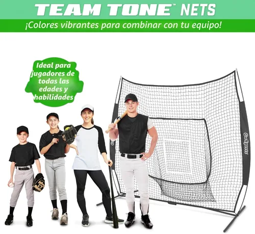 Vista 6 de GoSports 7 x 7 ft Baseball & Softball Nets - Available in Team Colors - Batting & Pitching Net with Strike Zone