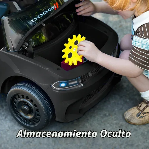 Vista 4 de Hikiddo Auto de Parachoques para Bebés, Auto de Parachoques Eléctrico de 6 V para Niños Pequeños con Control Remoto, Bluetooth - Púrpura Negro