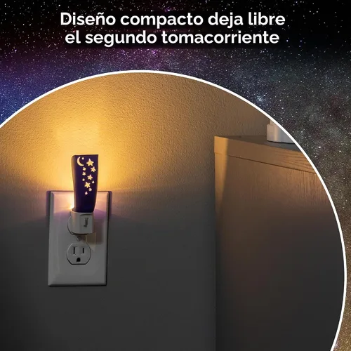 Vista 3 de Lights By Night, Sistema Solar, Espacio, Canción de Cuna, Luz Nocturna LED, de Enchufe, Encendido/Apagado Manual, Iluminación Ambiental, Ideal