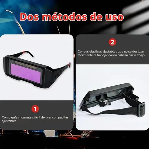 Vista 7 de 2 unids solar oscurecimiento automático gafas de soldadura soldador máscara casco ojos gafas soldadura