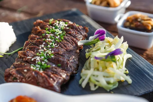 Vista 5 de Q-Rapha Adobo coreano para barbacoa - Sin OMG y gluten, vegano - 16.8 oz (BBQ)