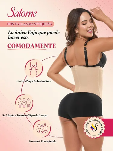 Vista 2 de Salome Colombian Waist Cincher Fajas Colombianas Moldeadoras Underbust Corset Waist Trainer for Women Faja Corset Beige 315-1