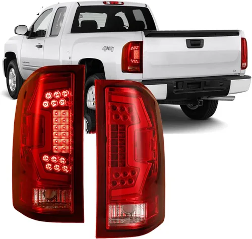 Vista 7 de Winjet Luces traseras LED para Chevrolet Silverado 1500 2500 3500 2010 2011 2012 2013 2014 Chevrolet Silverado 1500 2500 3500 3500] Tubo Lente