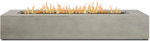 Vista 3 de BBQGuys Signature La Valle 1591LP-FLNT - Mesa de fuego rectangular de propano de 72 pulgadas, pedernal