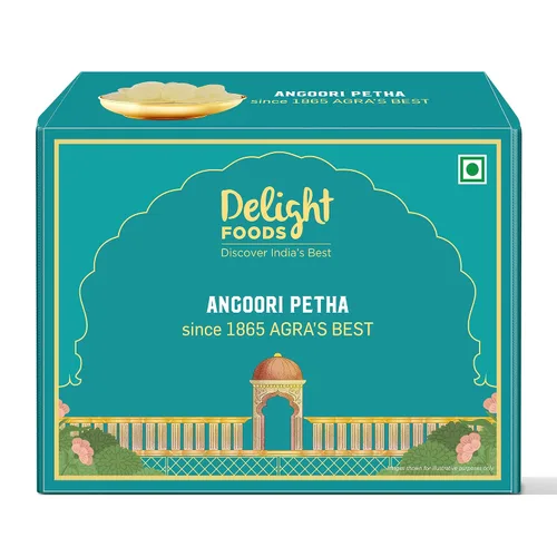 Vista 4 de Delight Foods Original Agra Petha 12.35 oz Dulces Indios Mithai (Angoori Petha)