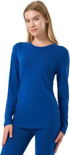 Vista 19 de 100% lana merino capa base mujer suave térmica manga larga camisa diaria Crema natural