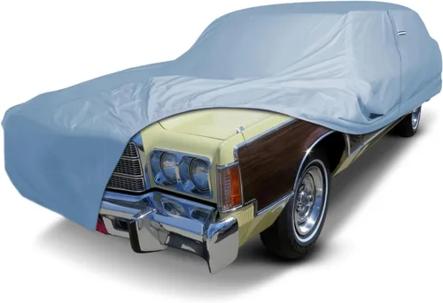 Vista 70 de iCarCover Funda de automóvil personalizada Premium para Chrysler Imperial 1957-1975, resistente, impermeable, para todo tipo de clima, lluvia Negro